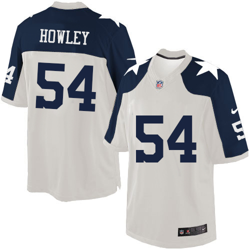 Men's Limited Chuck Howley Nike Jersey White Alternate - #54 Throwback NFL Dallas Cowboys